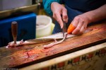 Worker filleting a saltwater eel (“anago”), Tsukiji Fish&nbsp;Market