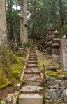 Graveyard steps, Oku-no-in Cemetery,&nbsp;Koya-san